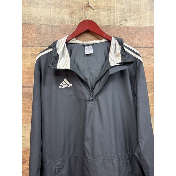 Adidas Men Tango Windbreaker Hood Jacket Black White Hooded Large - Picture 7 of 7